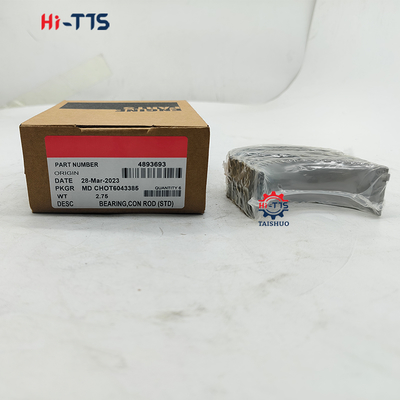 6D107 QSB6.7 ISDE 4893693 ชิ้นส่วนเครื่องยนต์ดีเซลคุณภาพสูง เหล็ก รถขุด เพลาข้อเหวี่ยง แบริ่ง