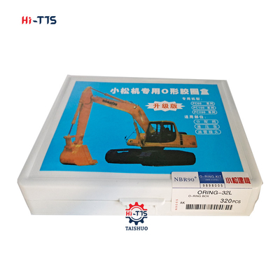 เครื่องขุด PC60 PC100 PC200 NBR90° O-Ring Kit 320pcs O-Ring Box