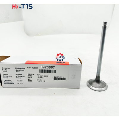 6BT 3920867 วาล์วเครื่องยนต์รถขุดคุณภาพสูง วาล์วไอเสีย วาล์ว