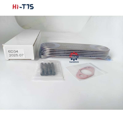 ME017229 6D34 หัวหินเครื่องเย็นน้ํามันสําหรับรถบรรทุกดีเซล