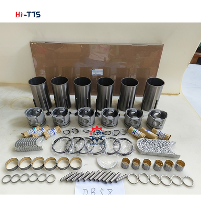 ชุดยกเครื่องยนต์รถขุด DH220-7 DB58 ชุดเสื้อสูบ ชุดลูกสูบ 6 สูบ 65.02501-0416