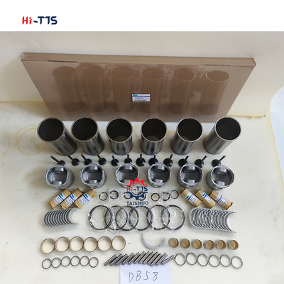 ชุดยกเครื่องยนต์รถขุด DH220-7 DB58 ชุดเสื้อสูบ ชุดลูกสูบ 6 สูบ 65.02501-0416