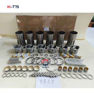 ชุดยกเครื่องยนต์รถขุด DH220-7 DB58 ชุดเสื้อสูบ ชุดลูกสูบ 6 สูบ 65.02501-0416
