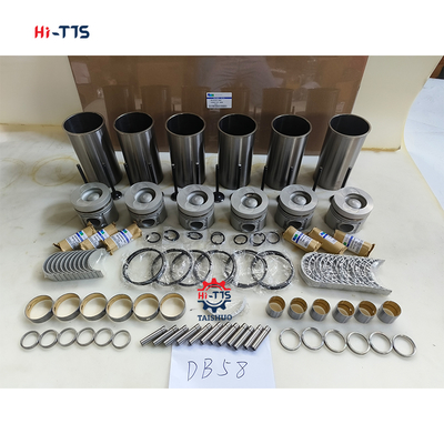 ชุดยกเครื่องยนต์รถขุด DH220-7 DB58 ชุดเสื้อสูบ ชุดลูกสูบ 6 สูบ 65.02501-0416
