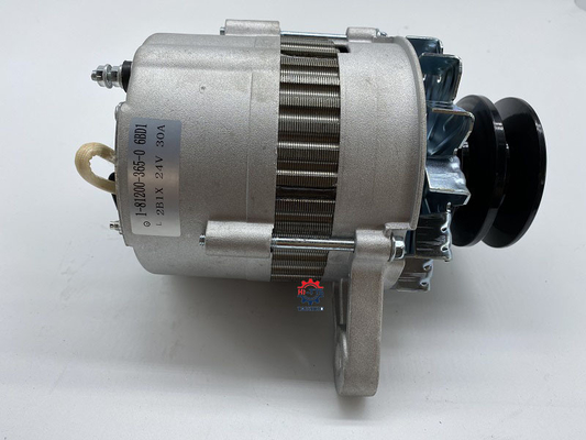 EX200-1 6BD1 เครื่องกำเนิดไฟฟ้ารถขุดชิ้นส่วนเครื่องยนต์ 1-81200365-0 1812003650 24V 30A Alternator