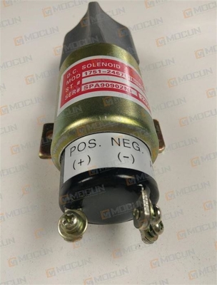 ราคาดี รถขุดเครื่องยนต์ดีเซลหยุด Solenoid Valve 24V เชื้อเพลิงดีเซลปิด Solenoid Valve 1751-2467UIB1S5A ออนไลน์