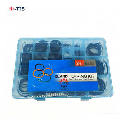 ชุดอุปกรณ์ขุดโอริงชุดกล่องโอริงไฮดรอลิกของรถขุด NBR 376PCS
