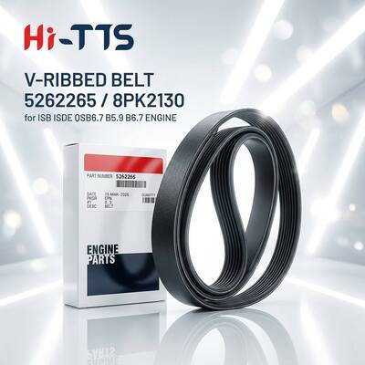 5262265 8PK2130 8PK2120.9 สายพานยาง V/สายพานพัดลมสำหรับ ISB ISDE QSB6.7 B4.5、B5.9、B6.7