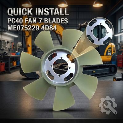 ผูกตรง ปั่นเครื่องปรับความเย็น 7 ใบ ME075229 4D84 Yanmar PC40 PC40-7 เครื่องขุดขนาดเล็ก