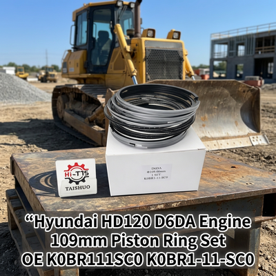 ชุดแหวนลูกสูบ D6DA ขนาด 109 มม. สำหรับชิ้นส่วนเครื่องยนต์รถบรรทุก Hyundai HD120 OE K0BR111SC0 K0BR1-11-SC0