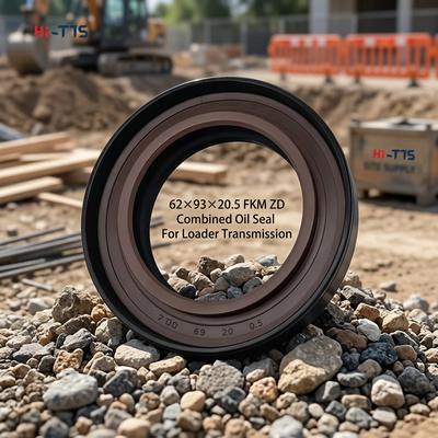 ซีลน้ำมันโครงกระดูกสปริงคู่สี่เหลี่ยม FKM ZD62×93×20.5 ซีลเพลาทดแทนสากลสำหรับ ZL28 ZL30 928 930 รถตักขนาดเล็ก